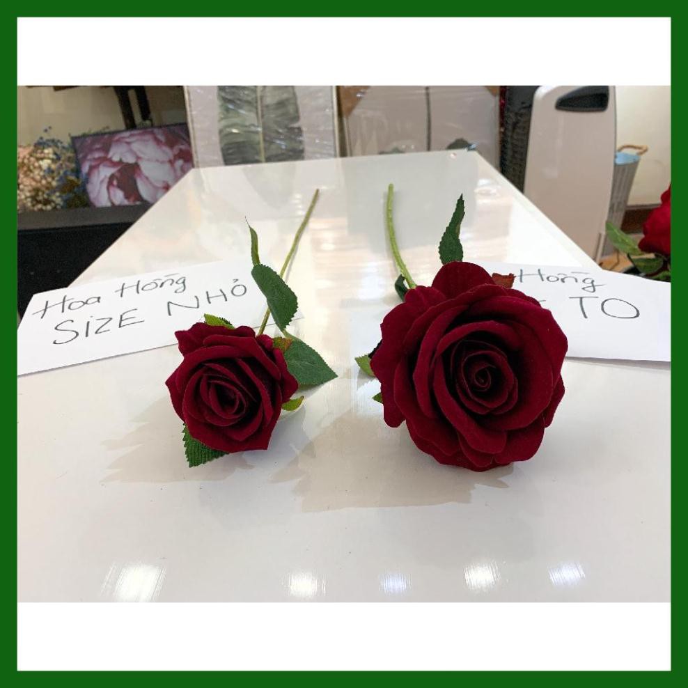 [ Hoa Giả ] Hoa hồng size NHỎ Hoa giả nhân tạo giống thật 99%