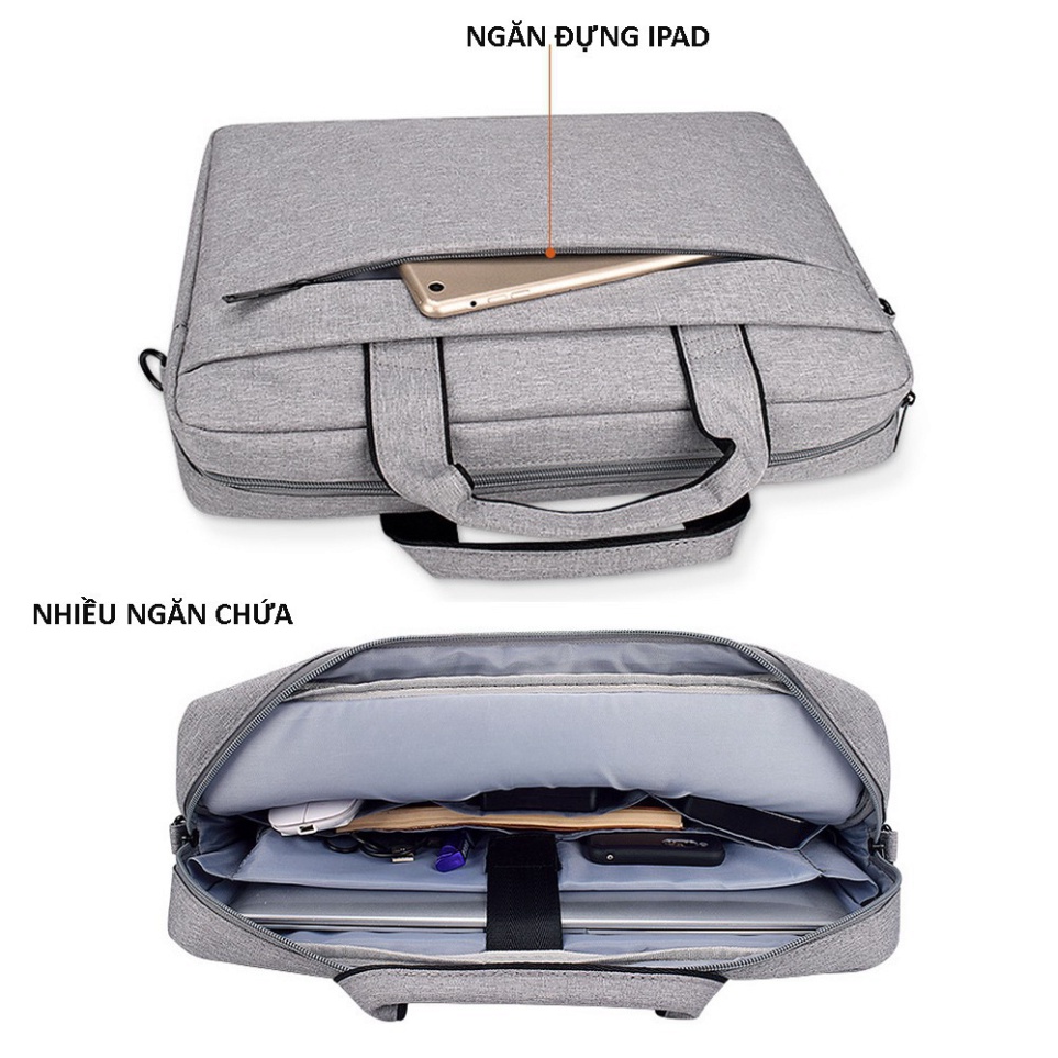 NDA Cặp đựng laptop Laptop, túi chống sốc Macbook nhiều ngăn, chống nước, có tay xách và quai mang 15.6, 14.1,13.3 inch  | BigBuy360 - bigbuy360.vn