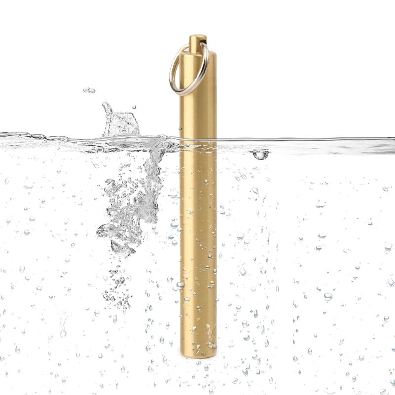 EDC Brass Toothpick Holder Waterproof Seal Bottle