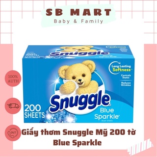 Giấy thơm quần áo Snuggle hộp 200 tờ Blue Sparkle