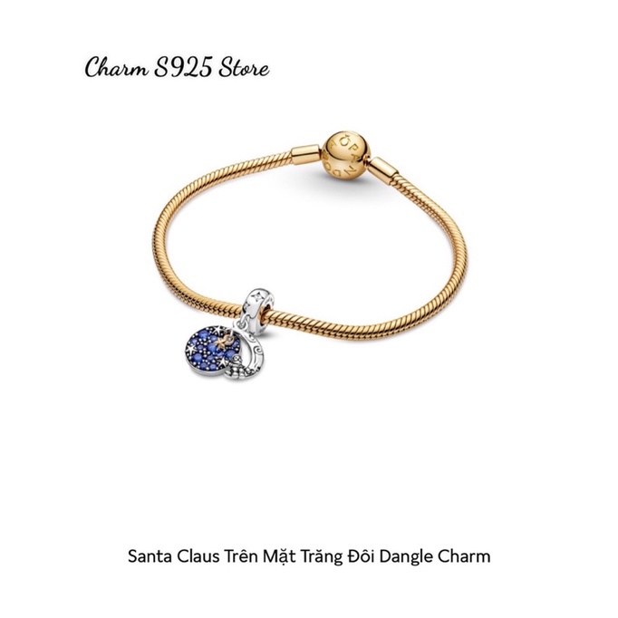 CHARM PAN ALE TREO MẶT TRĂNG VÀ ÔNG GIÀ NOEL BẠC S925 CAO CẤP