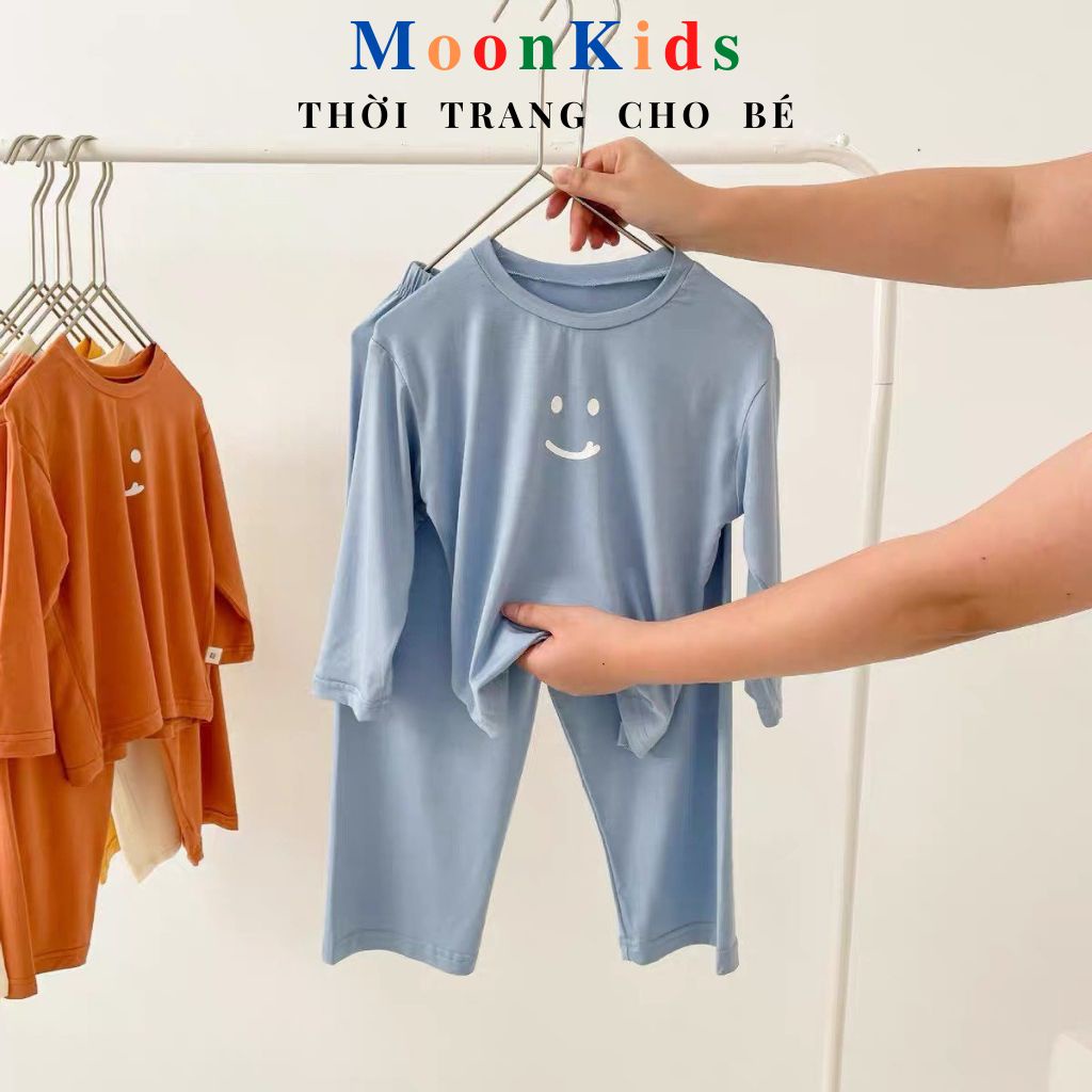 Bộ Thun Lạnh Dài Tay Cho Bé ✨sờ là sướng nhìn là thíc✨ 5 Màu cotton co giãn 4 chiều thấm hút mồ hôi cực tốt