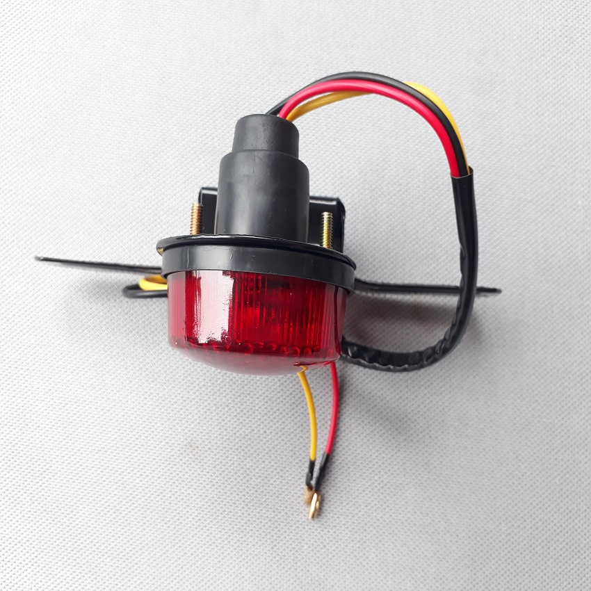 Đèn hậu tổ ong có kèm pad biển số đèn hậu độ classic Cafe Racer Tracker Win 67 Dream Cub và các loại xe