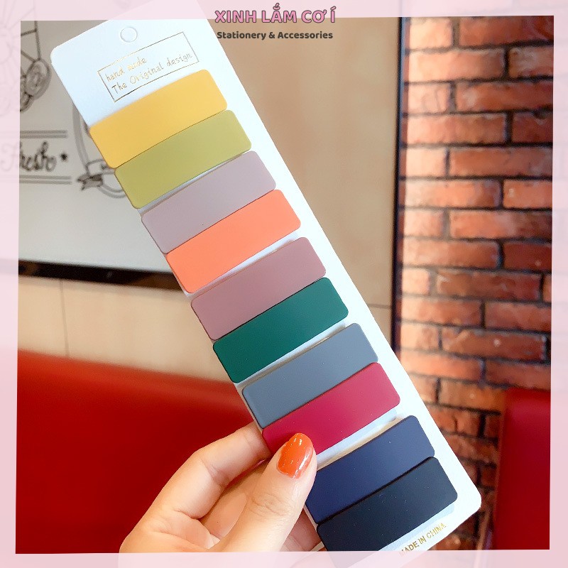 Set 10 Kẹp Tóc Sắc Màu Phong Cách Hàn Đáng Yêu [Xinh Lắm Cơ Í]