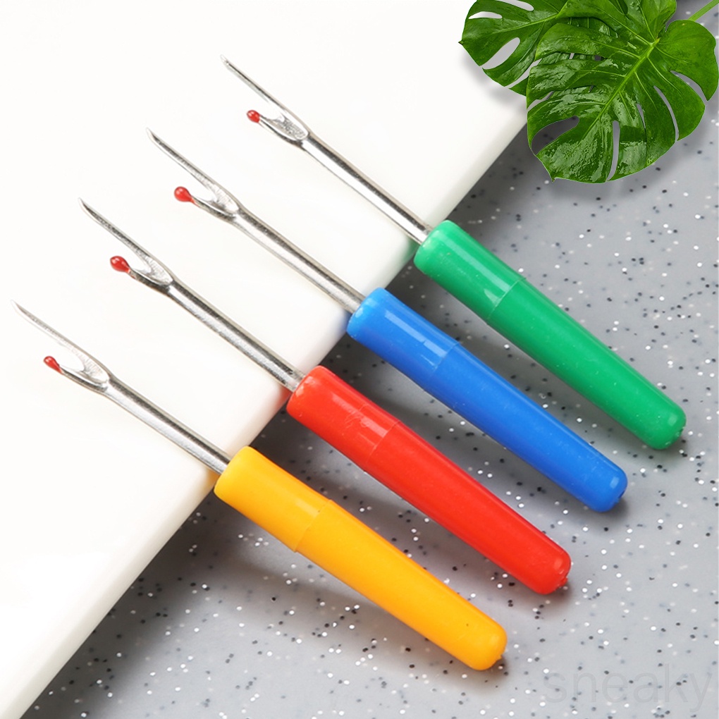 Set 4 dụng cụ chọc chỉ thêu tay cầm nhựa bằng thép không gỉ