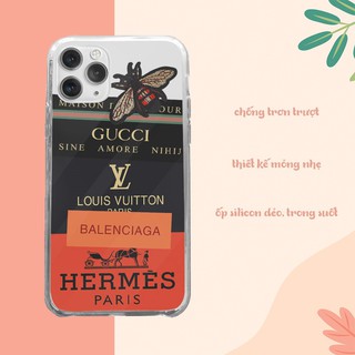 Ốp lưng iphone Gucci LV Hermes cho Iphone 5 6 7 8 Plus X Xr 11 12 Pro Max JC20200800017