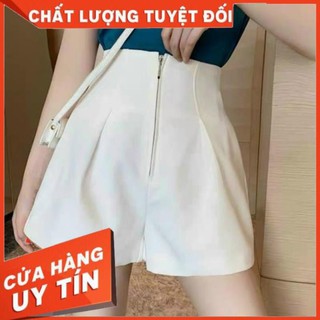 Quần short đùi nữ lưng cao khóa trước nhôm cạp liền hot [DAEL HOT]