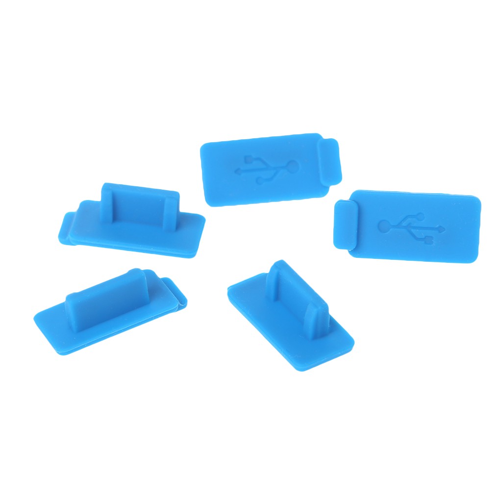 5Pcs Standard USB Dust Plug Port Charger Cover Interface Dustproof Prevention