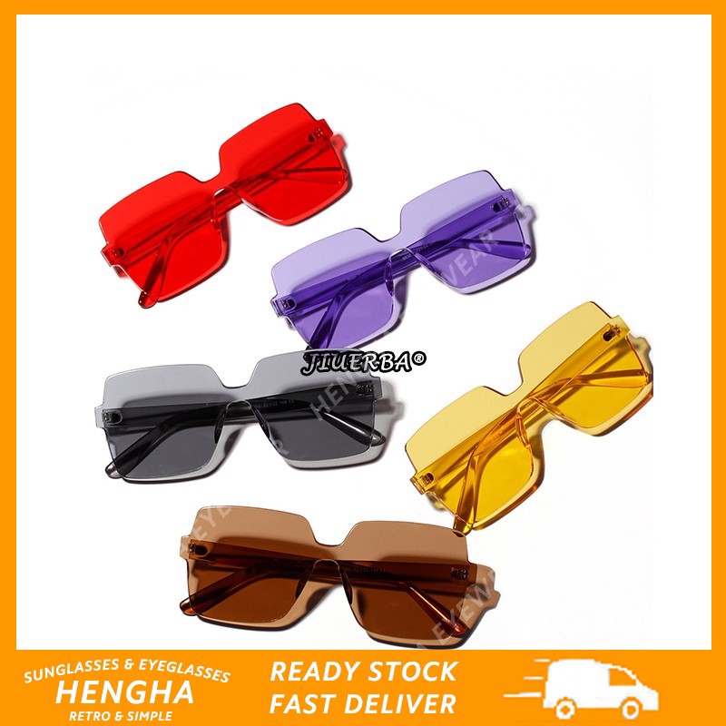 Kính Mát Gọng Vuông Màu Kẹo Thời Trang Cho Nam Và Nữ