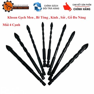 Mũi Khoan Đa Năng 4 Cạnh Chuôi Lục Giác - Bán Lẻ Đầy Đủ Kích Cỡ