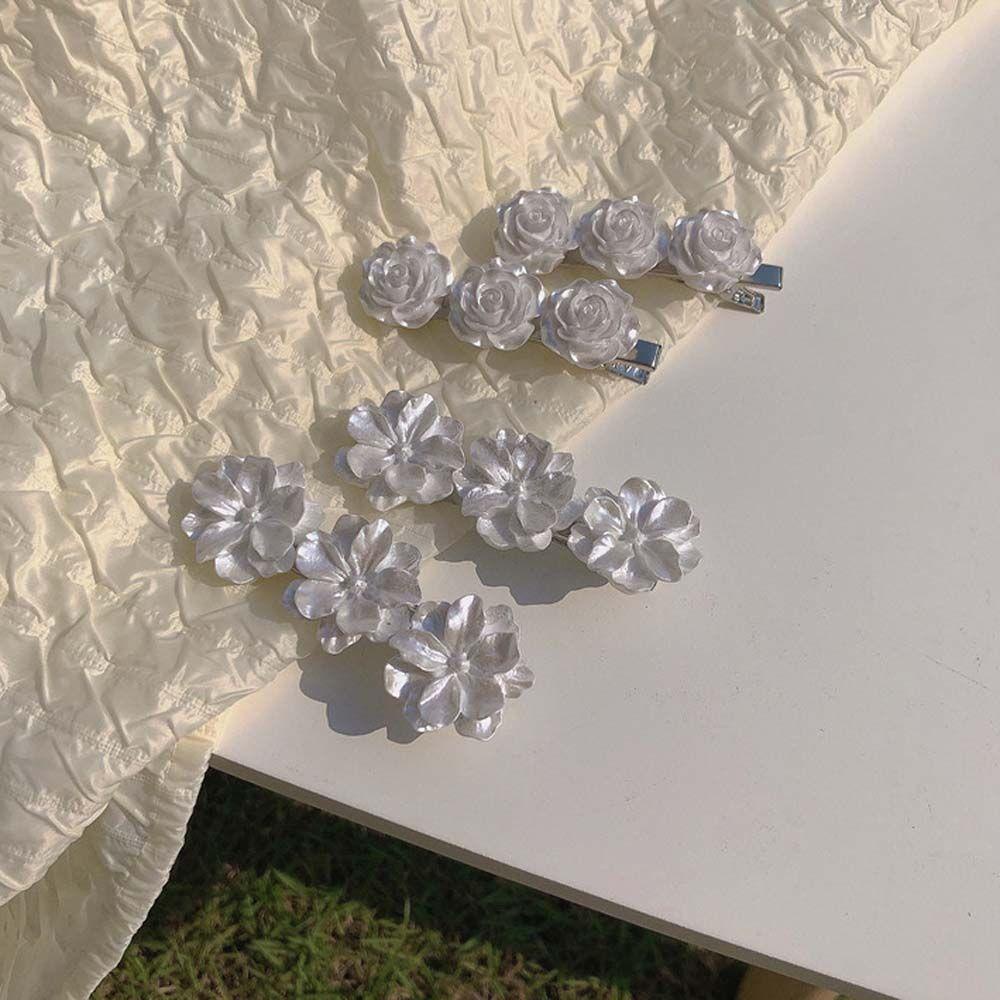 Trâm Cài Tóc Hình Hoa Trà Màu Trơn Thanh Lịch Cho Cô Dâu