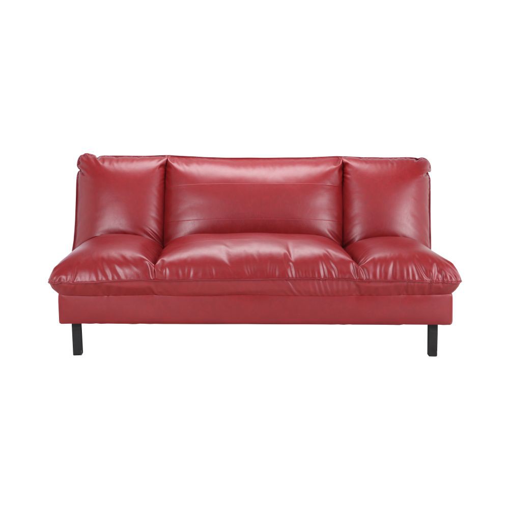 Sofa Giường Da Tổng Hợp Index Living Mall PONTUS/P 182x114x85 cm Màu Đỏ