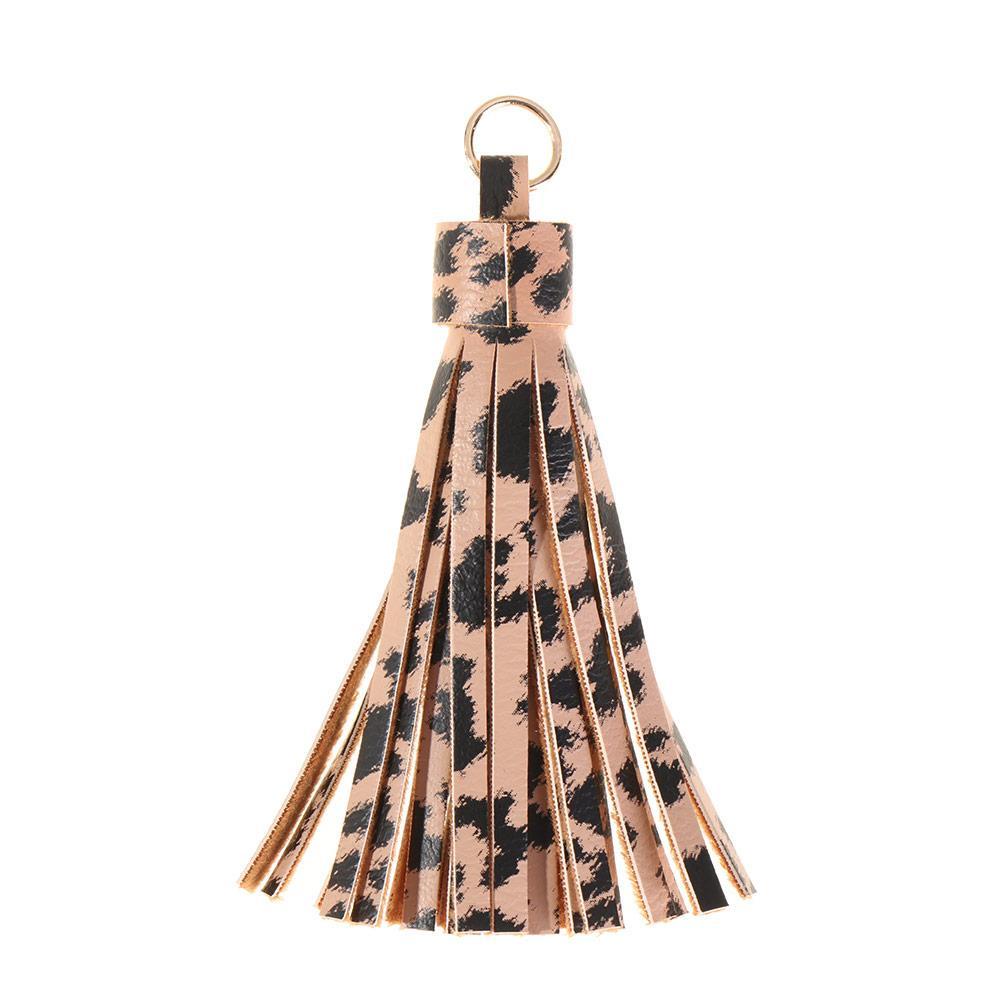 Mih Ví Da PU Đựng Chìa Khóa Xe Hơi Dạng Vòng Chữ O Phối Tua Rua Đa Chức Năng