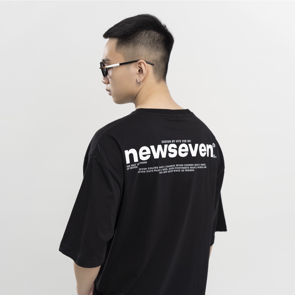 Áo thun unisex N7 Typo Signature phông tay lỡ nam nữ form rộng Local Brand