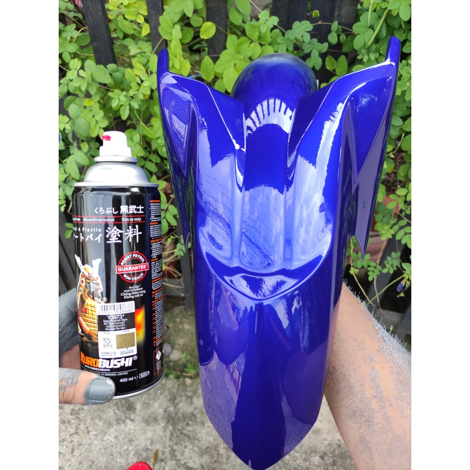 Chai sơn xịt, sơn xe Samurai Y3973 màu xanh GP Yamaha Exciter 400ml chính hãng - Nhập khẩu Malaysia