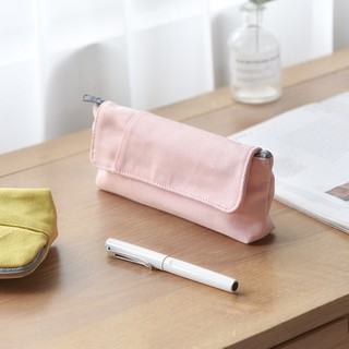 Túi Đựng Bút Canvas Ngăn Rộng Đơn Giản