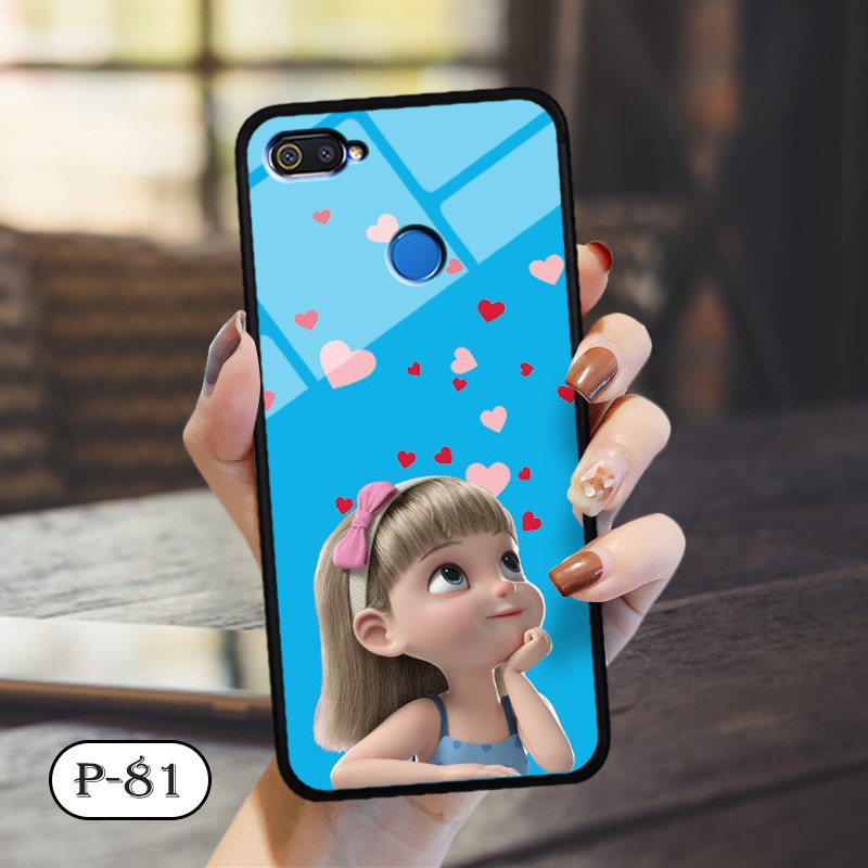 Ốp lưng kính 3D OPPO A5s/ A7- hình cute