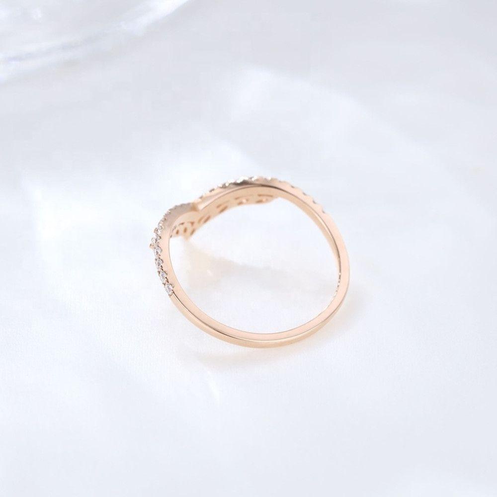 MOILYVN Nhẫn Nữ Mạ Bạc 925 Đính Đá Cz Kích Cỡ 5-11