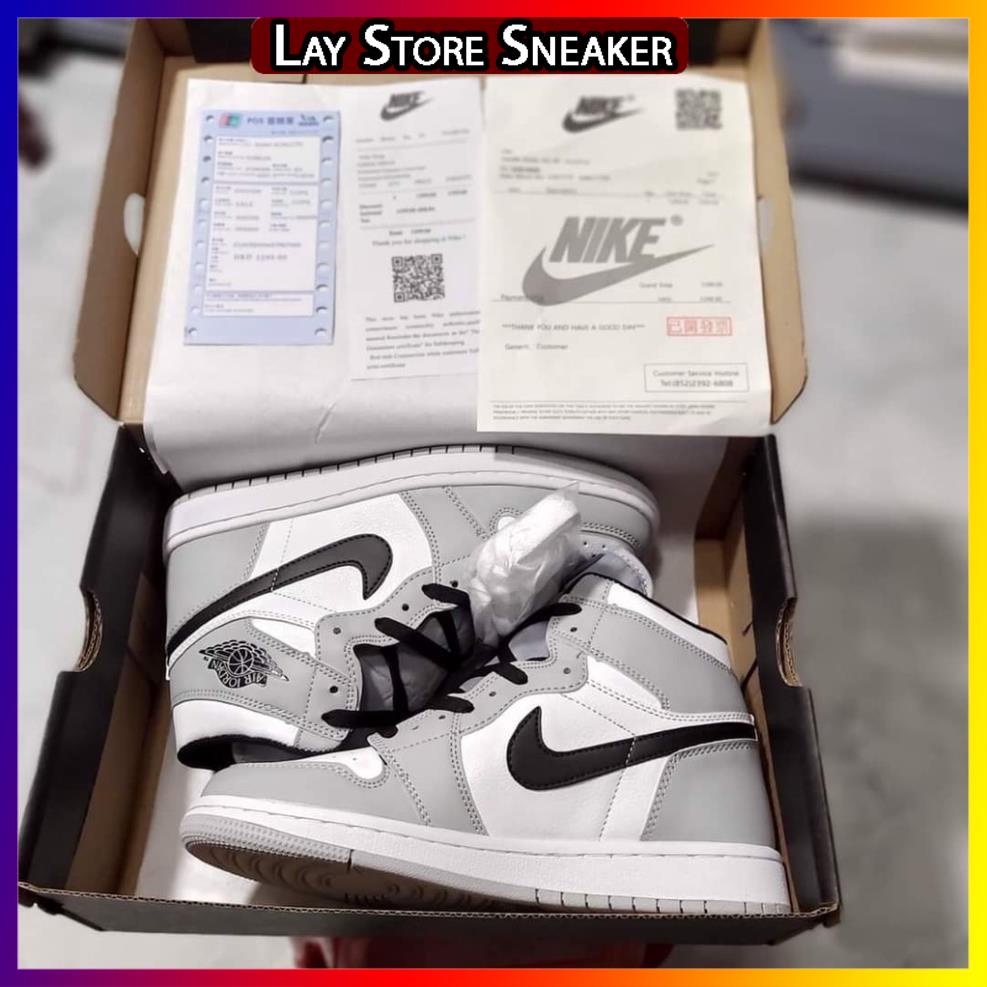 Giày thể thao sneaker Jordan Xám Cao, Giày JD 1 xám cao SMOKE GREY full box bill -LAYST