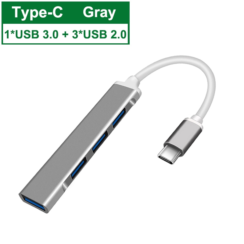 Bộ Chia Usb Hub 3.0 2.0 Type C 3.1 4 Cổng Cho Lenovo Xiaomi Macbook Pro