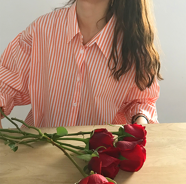 Áo Sơ Mi Dài Tay Cổ Bẻ Phong Cách Hàn Quốc Thời Trang Nữ