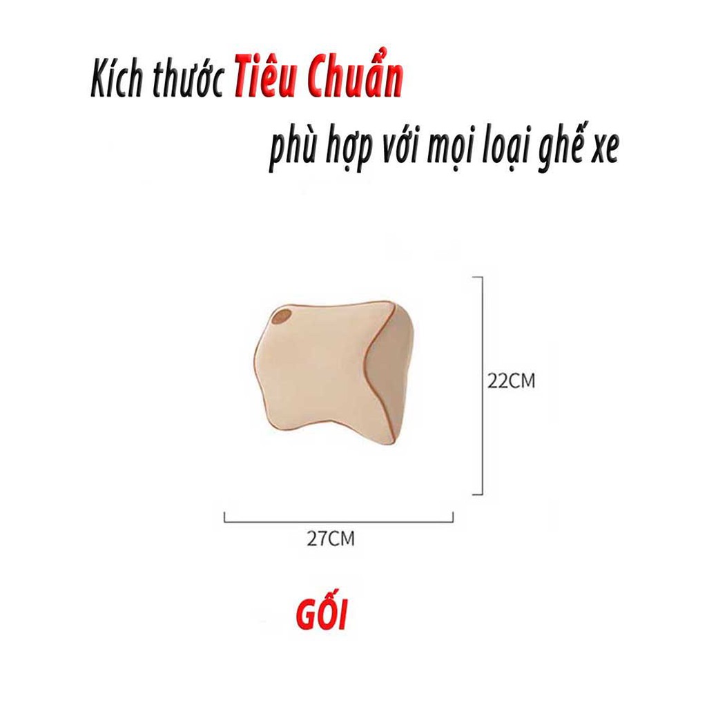 Gối Tựa Đầu Ô Tô Bằng Cao Su Non - Nhận Ngay Túi Thơm Treo Xe Khi Mua 2 Gối