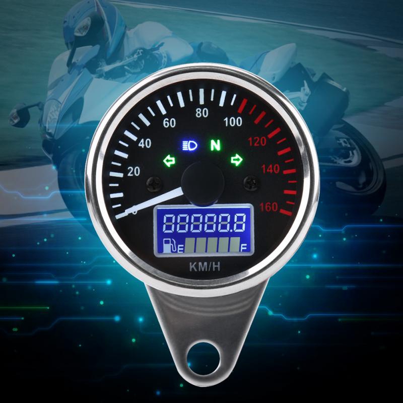 Đồng hồ đo tốc độ 0~160KM/H có màn hình LCD và đèn Led chất lượng cao cho xe mô tô
