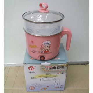 Nồi lẩu điện mini 18cm(tặng lồng hấp)
