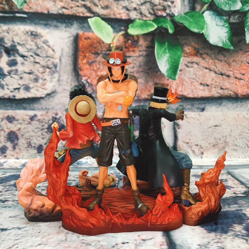 Mô hình bộ 3 One Piece LUFFY, ACE, SABO tại hình siêu ngầu cao 18cm