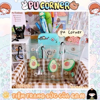Móc khoá ví mini trái bơ trong suốt