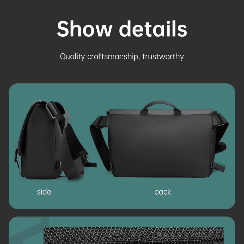 Túi đeo chéo Mark Ryden vải Oxford chống thấm nước đựng laptop 15.6 inch | BigBuy360 - bigbuy360.vn