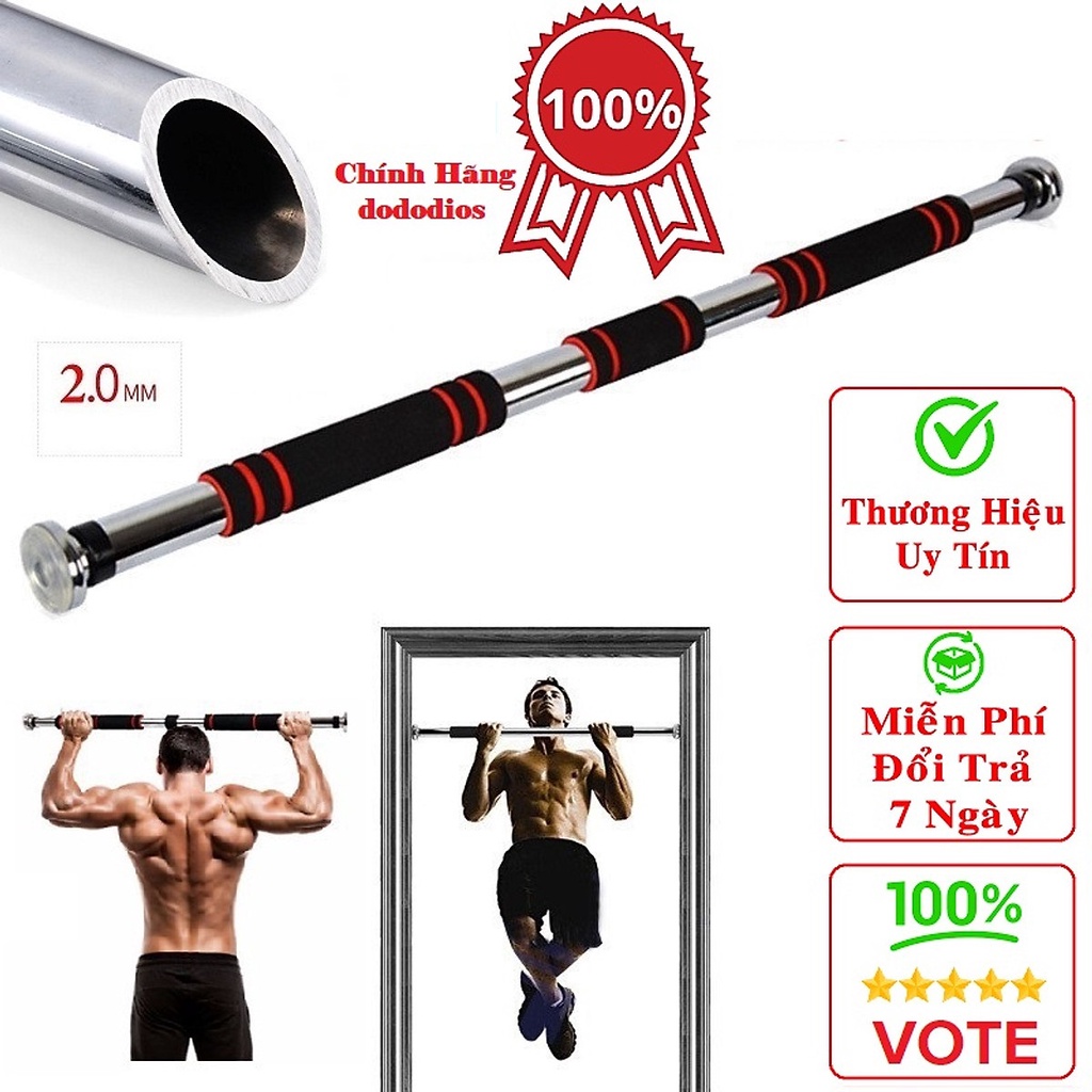 DODODIOS Thanh tập xà đơn treo tường gắn cửa nhiều cỡ từ 62-150cm tùy chỉnh phù hợp tập gym tại nhà tăng cơ bắp