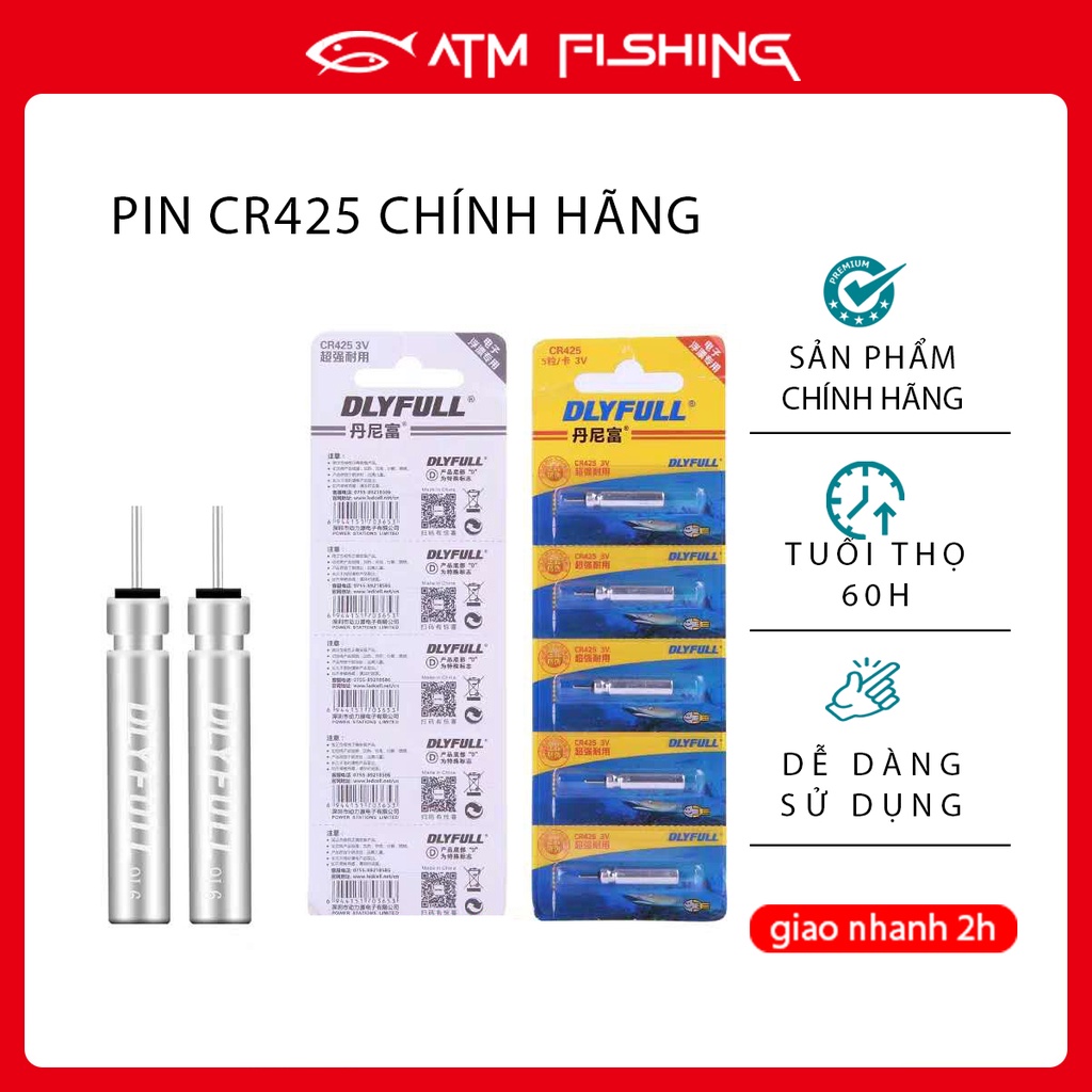 Pin Điện Tử CR-425 Chuyên Lắp Phao Câu Đài Câu Đêm