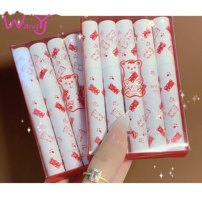 Set 5 Son Kem Lì Hình Gấu Dễ Thương