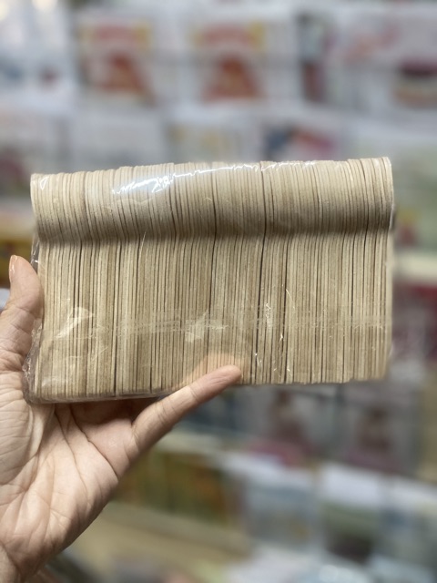 100 cái thìa gỗ 10cm dùng 1 lần bảo vệ môi trường