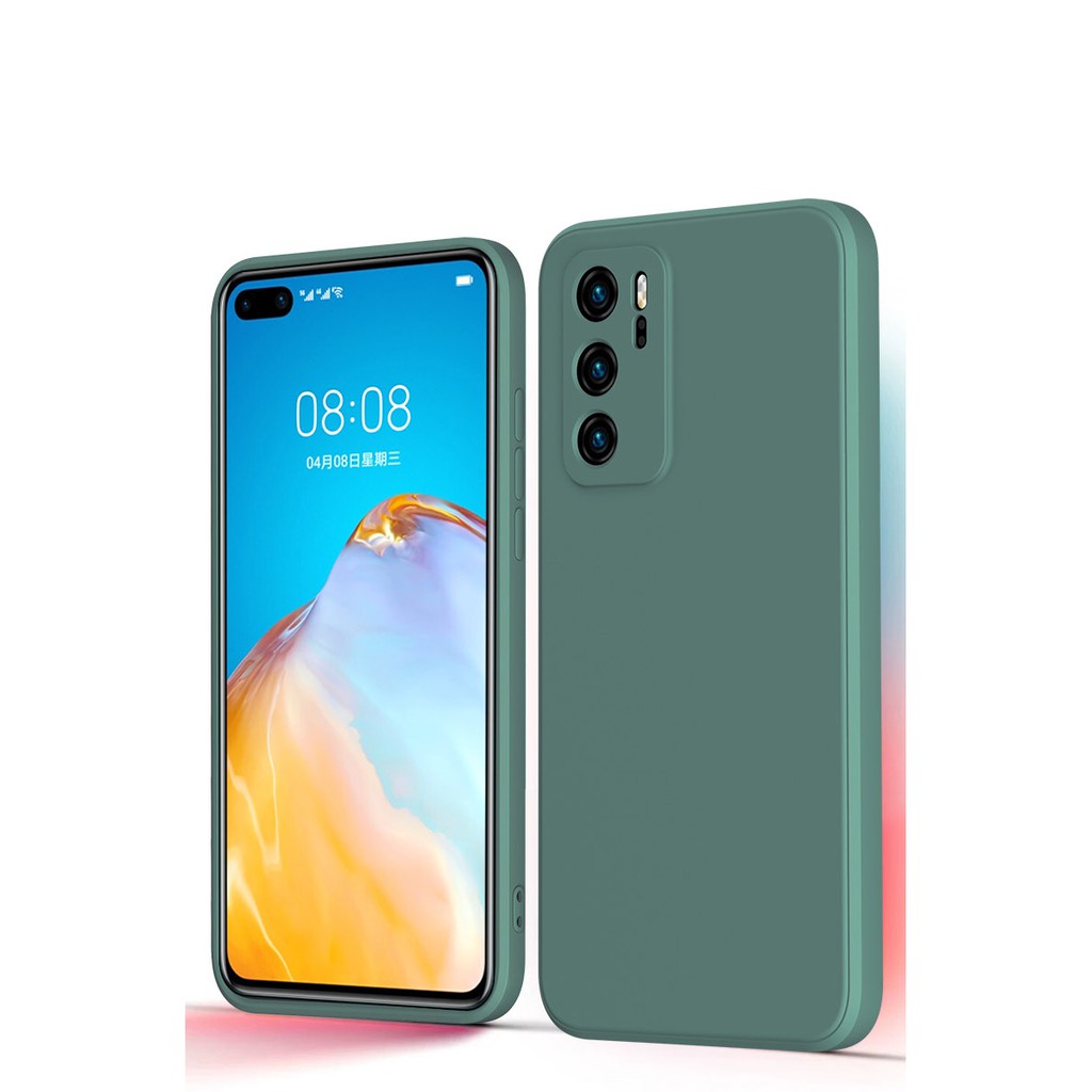 Ốp lưng silicon mềm cao cấp vuông nguyên bản cho Huawei P20 30 40 Pro Mate20 30 40 Pro Màu Vỏ điện thoại