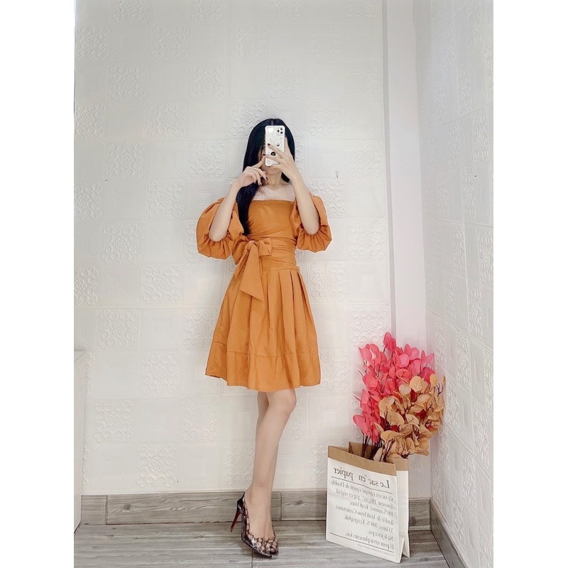 Đầm tiểu thư tay phồng hàng thiết kế Freesize dưới 55kg - Carotshop | BigBuy360 - bigbuy360.vn