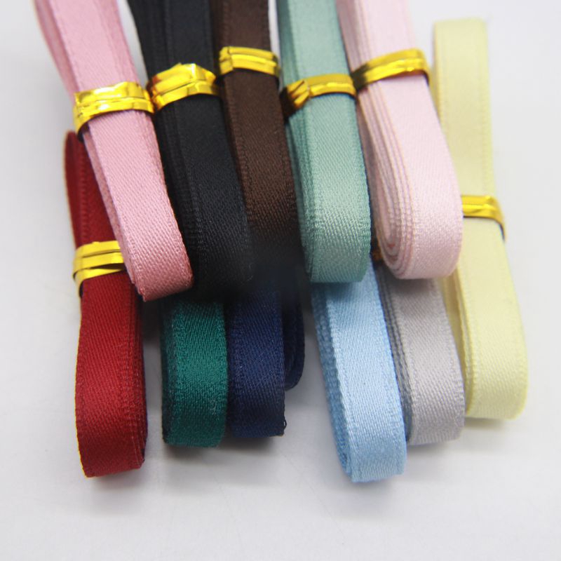 Cuộn Dây Ruy Băng Cotton Mờ 6Mm Dài 5 Yards Dùng Làm Kẹp Tóc Handmade DIY