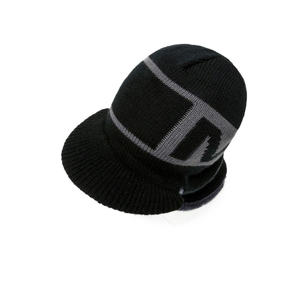 Bộ Mũ Beanie Dệt Kim Kèm Khăn Choàng Giữ Ấm Mùa Đông