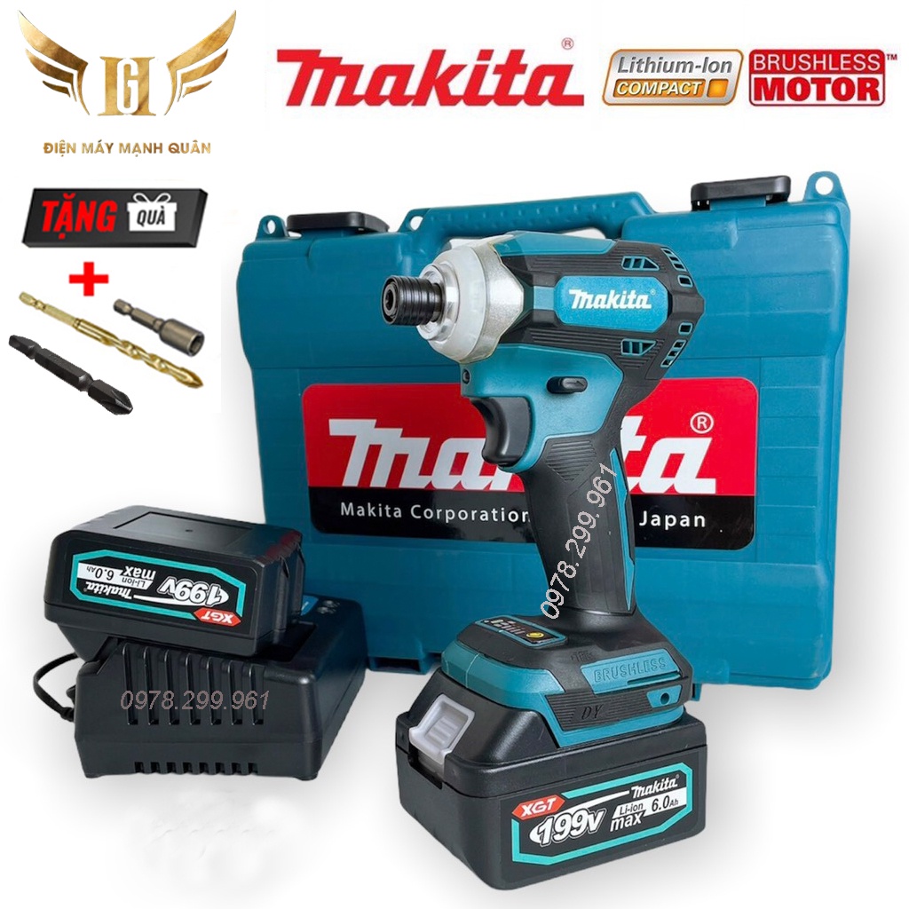 Máy Chuyên Vít MAKITA Hàng Cao Cấp, Máy Bắn Vít Chuyên Dụng Động Cơ Không Chổi Than, Tặng Kèm Phụ Kiện