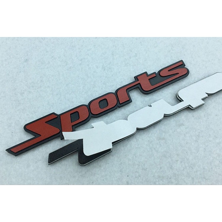 Decal Tem Chữ Sport 3D Kim Loại Dán Xe Ô Tô (Mẫu 3) MS-32