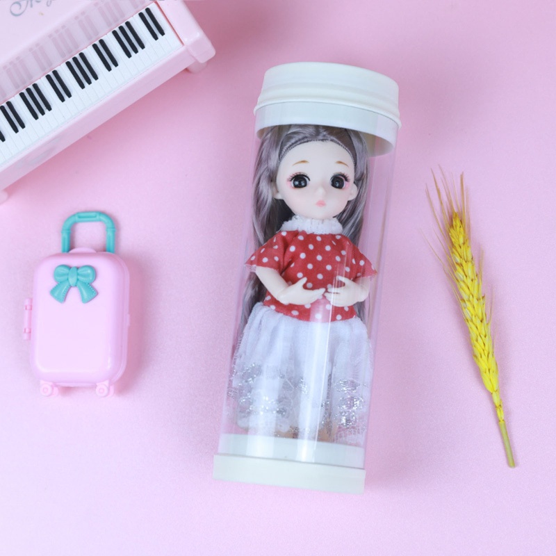 Búp Bê BJDs 16cm Có Khớp Chuyển Động Mắt To 3D Dễ Thương