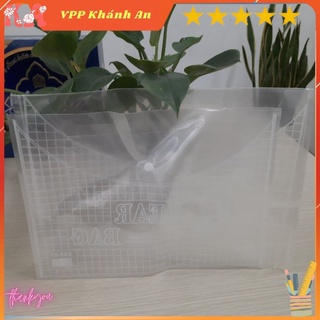 Clear bag, túi khuy bấm khổ F dày