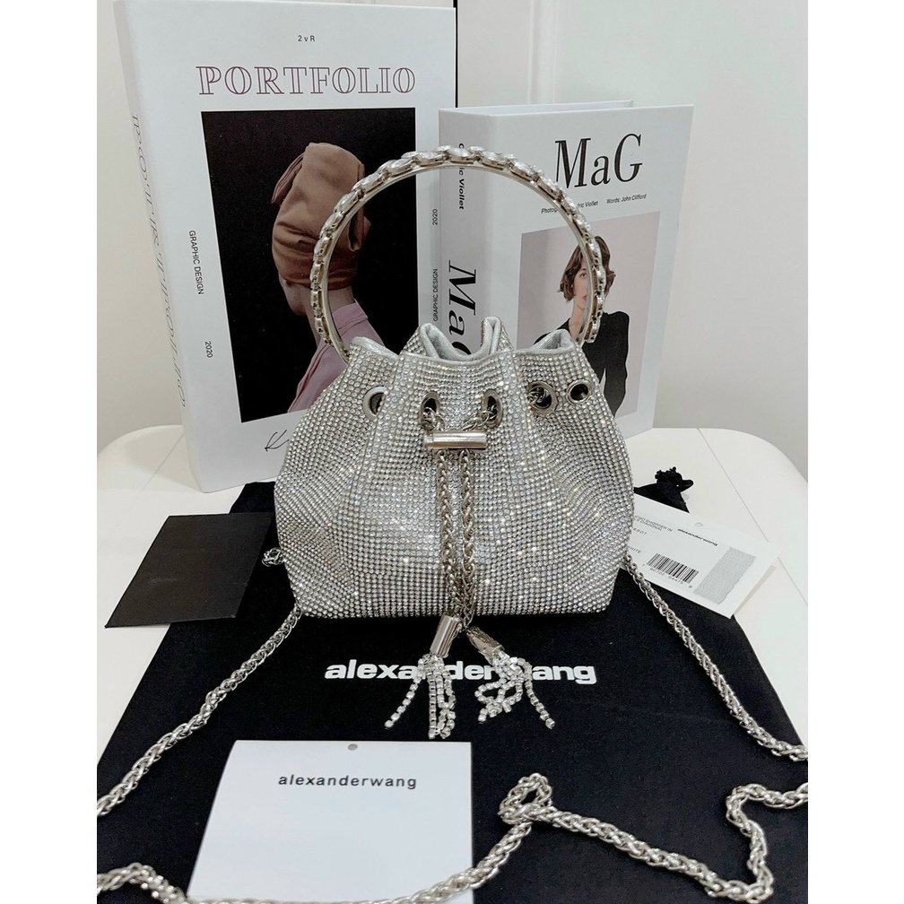 Túi rút Đá Cầm Tay Đeo Chéo Đeo Vai Sáng Lấp Lánh Hottrent Hàng Loại 1 có Hộp