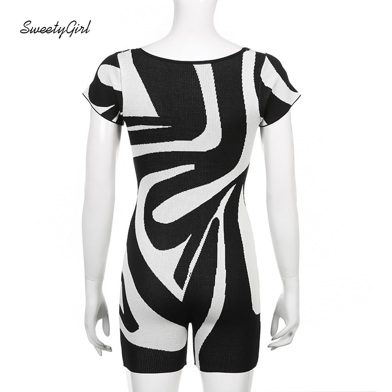 Áo Liền Quần Thể Thao Tay Ngắn Khoét Lỗ Màu Trắng Và Đen Quyến Rũ Thời Trang Cho Nữ 2022