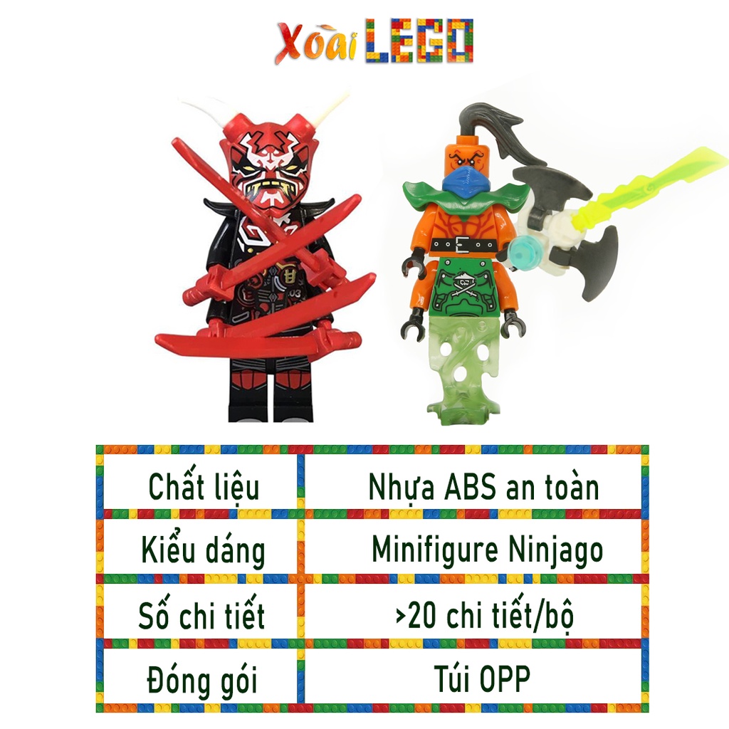 Đồ chơi lắp ráp nhân vật lego ninjago MrE,NADAKHAN 2 dạng biến thể