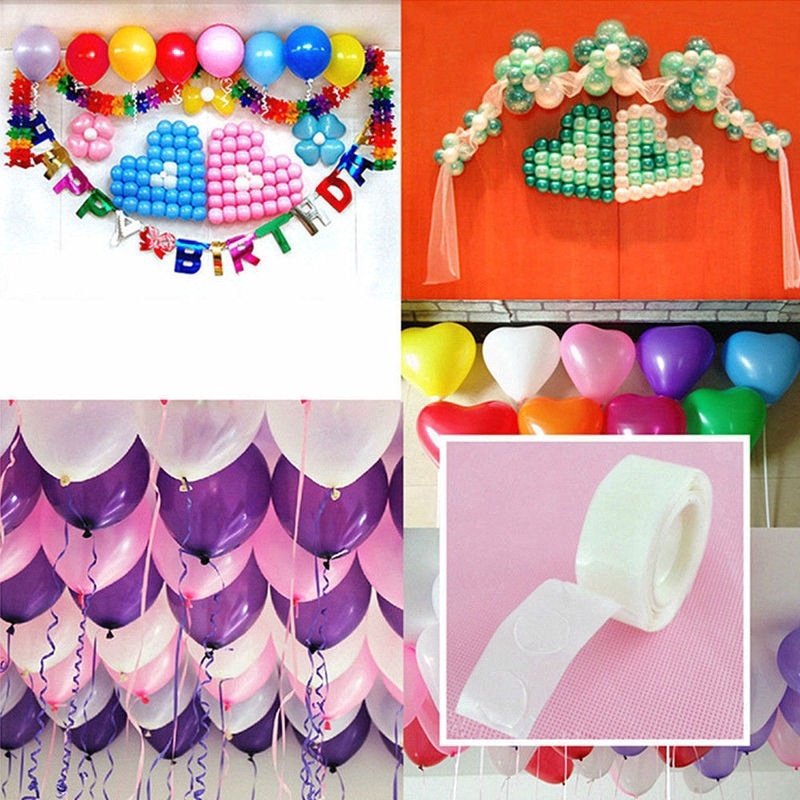 Băng Keo Hai Mặt Trong Suốt Dùng Trang Trí Bong Bóng DIY