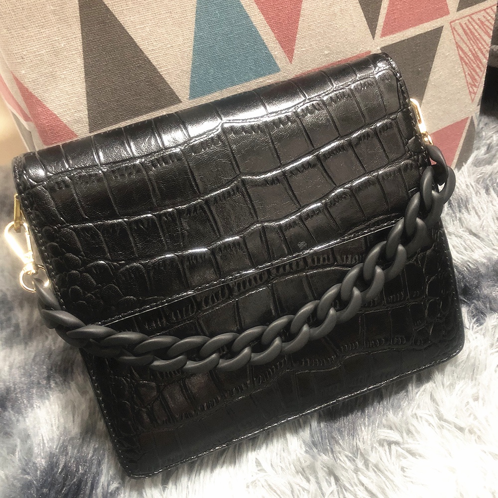 Dây Xích Đeo Túi Xách Bằng Nhựa Acrylic Trong Suốt Nhiều Màu Sắc Thời Trang