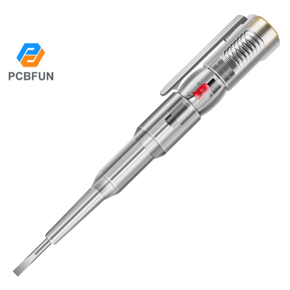 Bút thử điện pcbfun ANENG B12 cách điện đa năng 24-250V hạt đèn hai màu 3.5mm