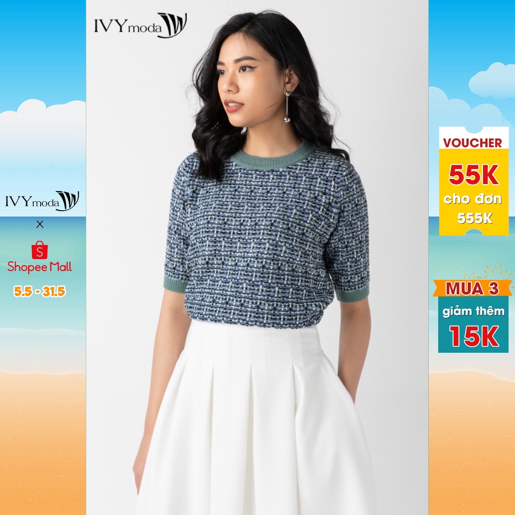 Áo len nữ họa tiết IVY moda MS 57M3922 | BigBuy360 - bigbuy360.vn